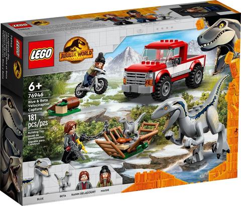 LEGO Jurassic World 76946 Truy đuổi khủng long Velociraptor Blue & Beta