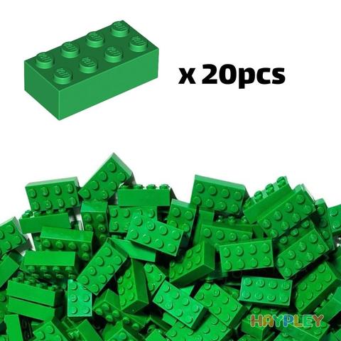 20 viên gạch LEGO 3001 Brick 2x4 Xanh lá P410635620