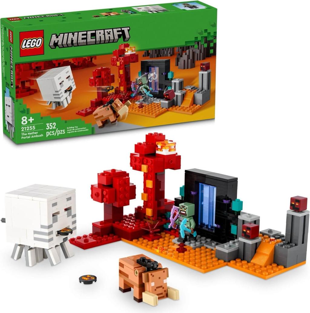 LEGO Minecraft 21255 Cuộc phục kích Cổng địa ngục Nether | LEGO Minecraft