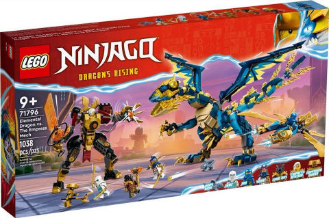 LEGO NINJAGO 71796 Rồng nguyên tố vs. Chiến giáp đế vương