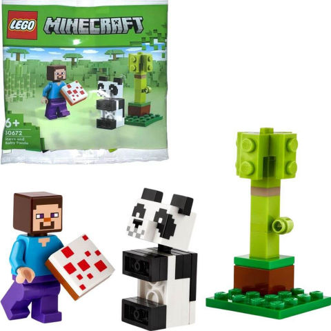 LEGO Minecraft 30672 Steve và Baby Panda